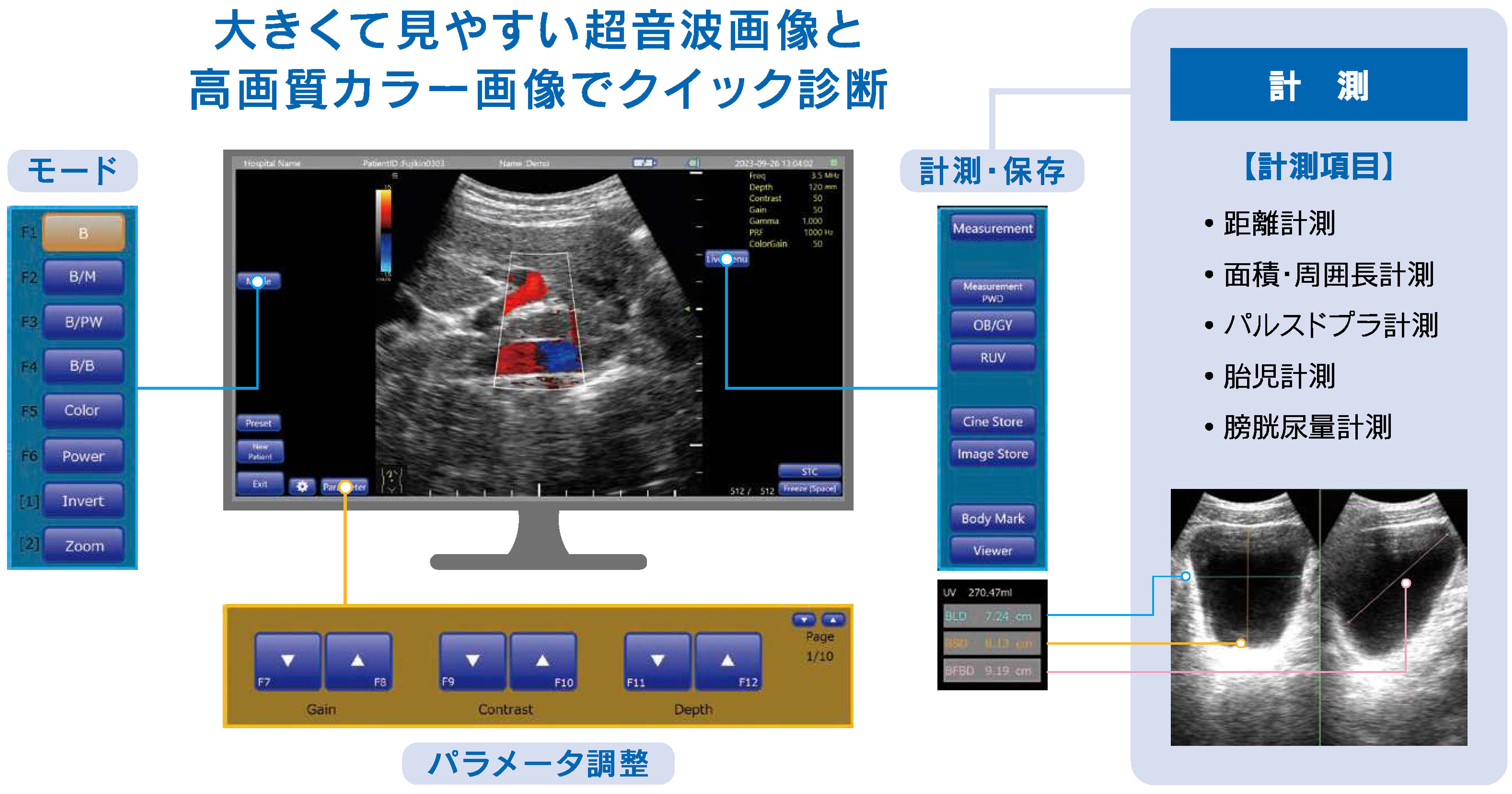 計測機能も充実